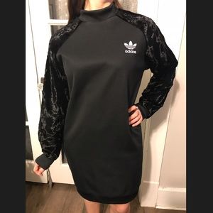 *RARE* Adidas Sweater Dress w/ velvet sleeves